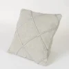 Cuscino in lino Grigio Natur Art con ricamo 3D a rete