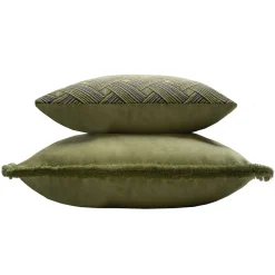 Cuscino in velluto verde Major Collection