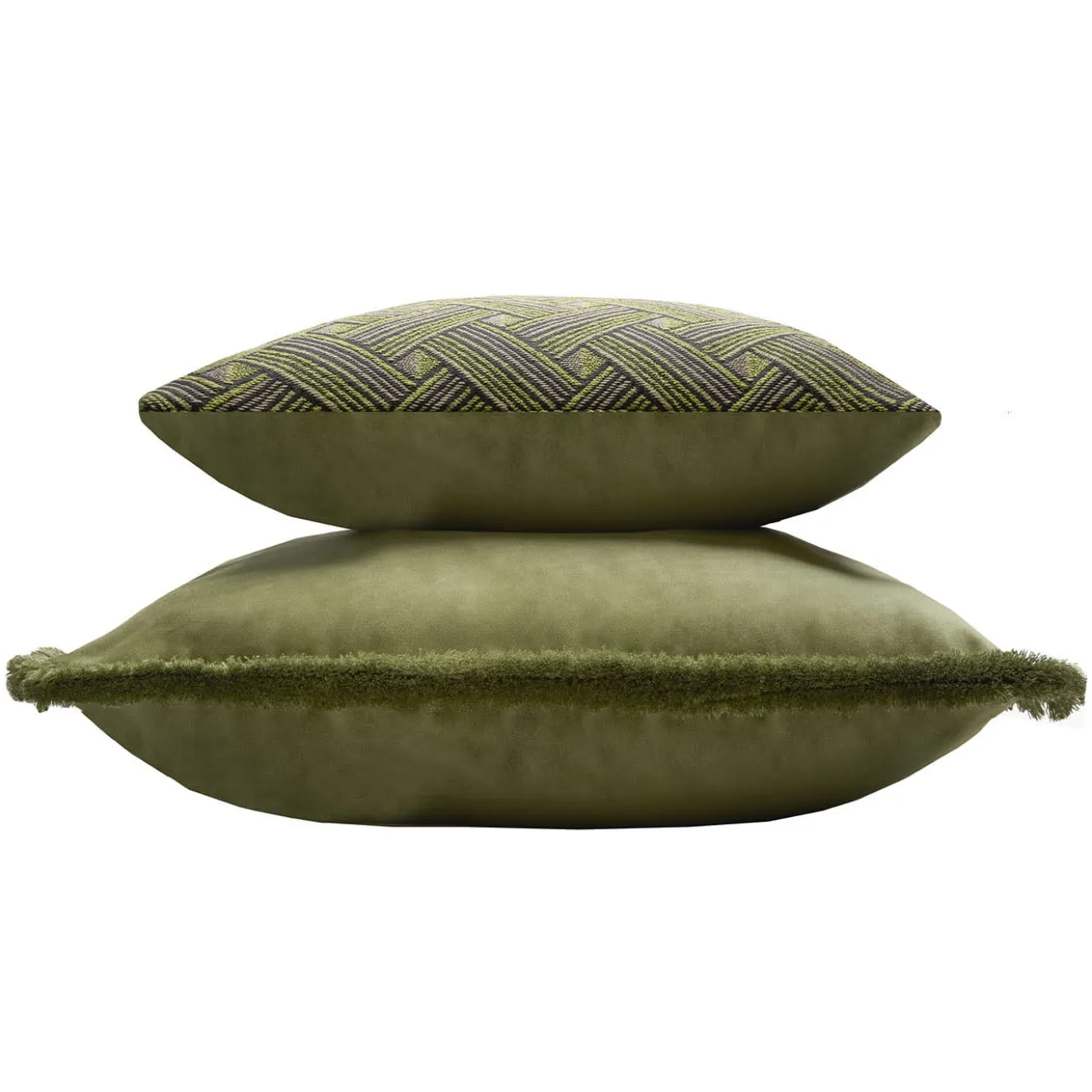 Cuscino in velluto verde Major Collection