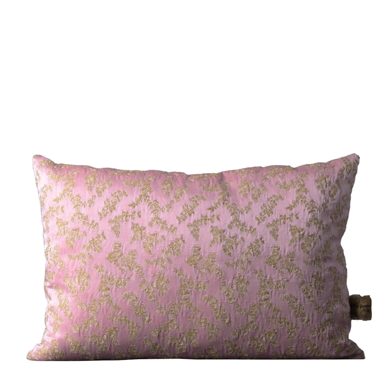 Cuscino Ledbetter rettangolare floreale rosa e oro