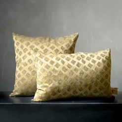 Cuscino Lusinga Gold in lino e viscosa
