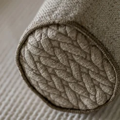 Cuscino Natural Roll Rullo in tessuto jacquard