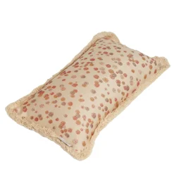 Cuscino piccolo con frange color caramello e marrone