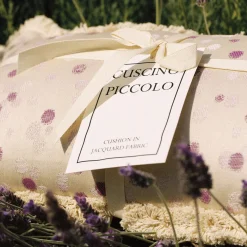 Cuscino piccolo con frange lilla e viola