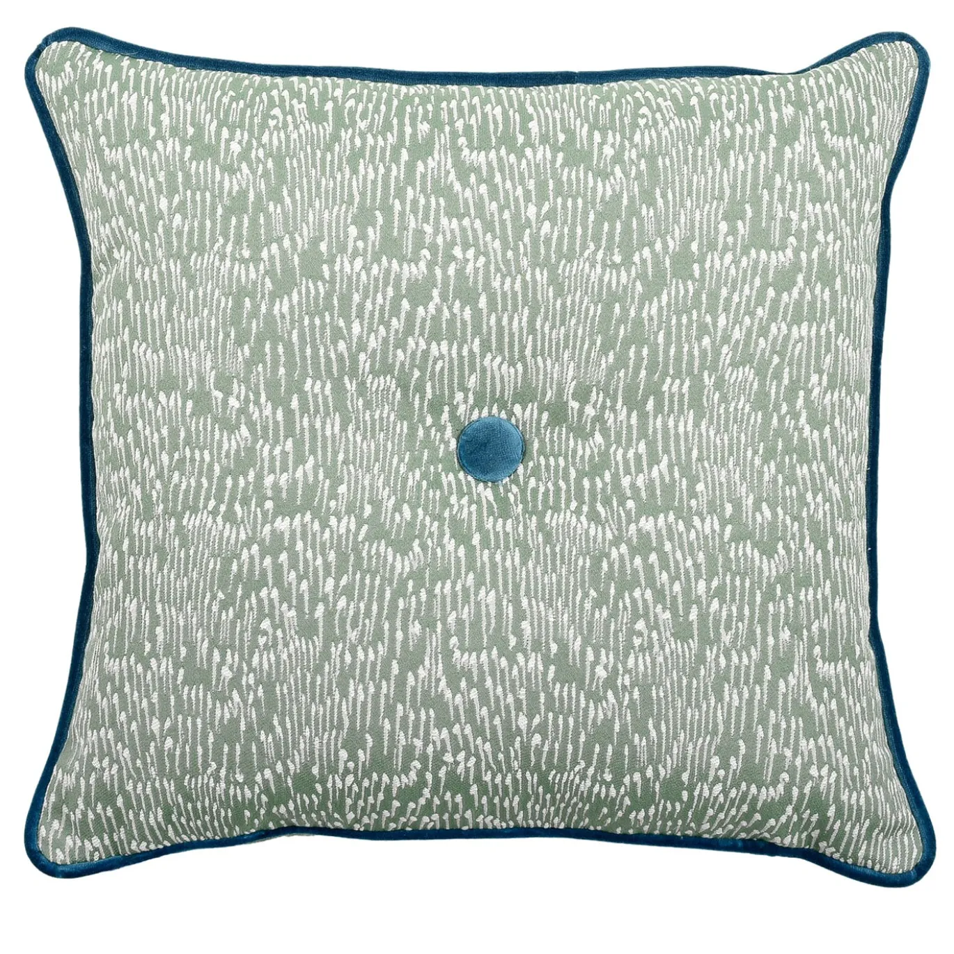 Cuscino quadrato Carrè in Filigrana Jacquard Comete Verde