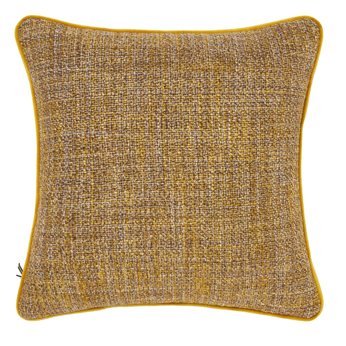 Cuscino quadrato con bordo giallo