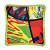 Cuscino quadrato con frange Crazy Glass di Carlo Rampazzi