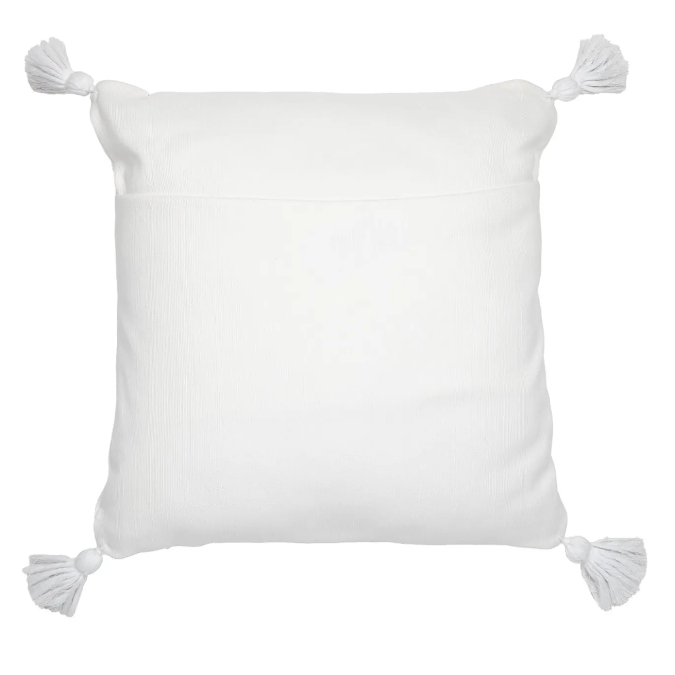 Cuscino quadrato Costumbres in cotone bianco e raso rosso