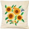 Cuscino quadrato Extra Superior S in cotone con ricamo floreale