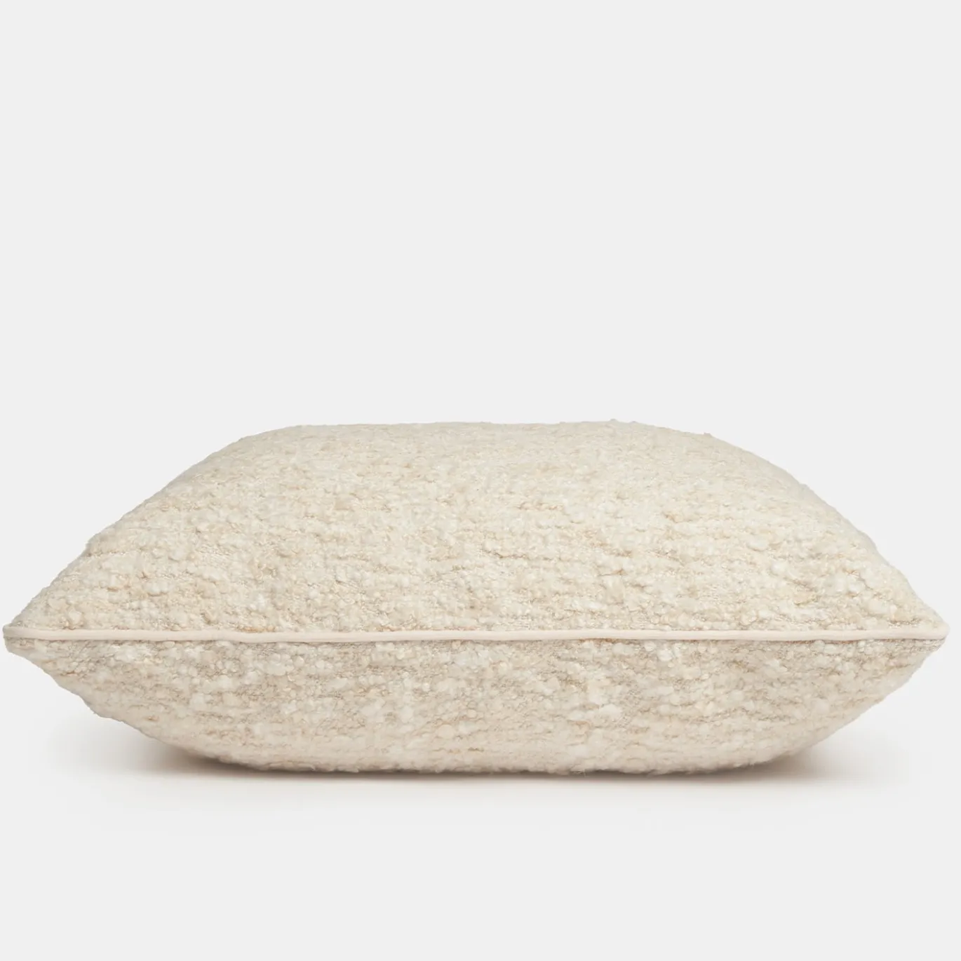 Cuscino Quadrato in Bouclé Bianco