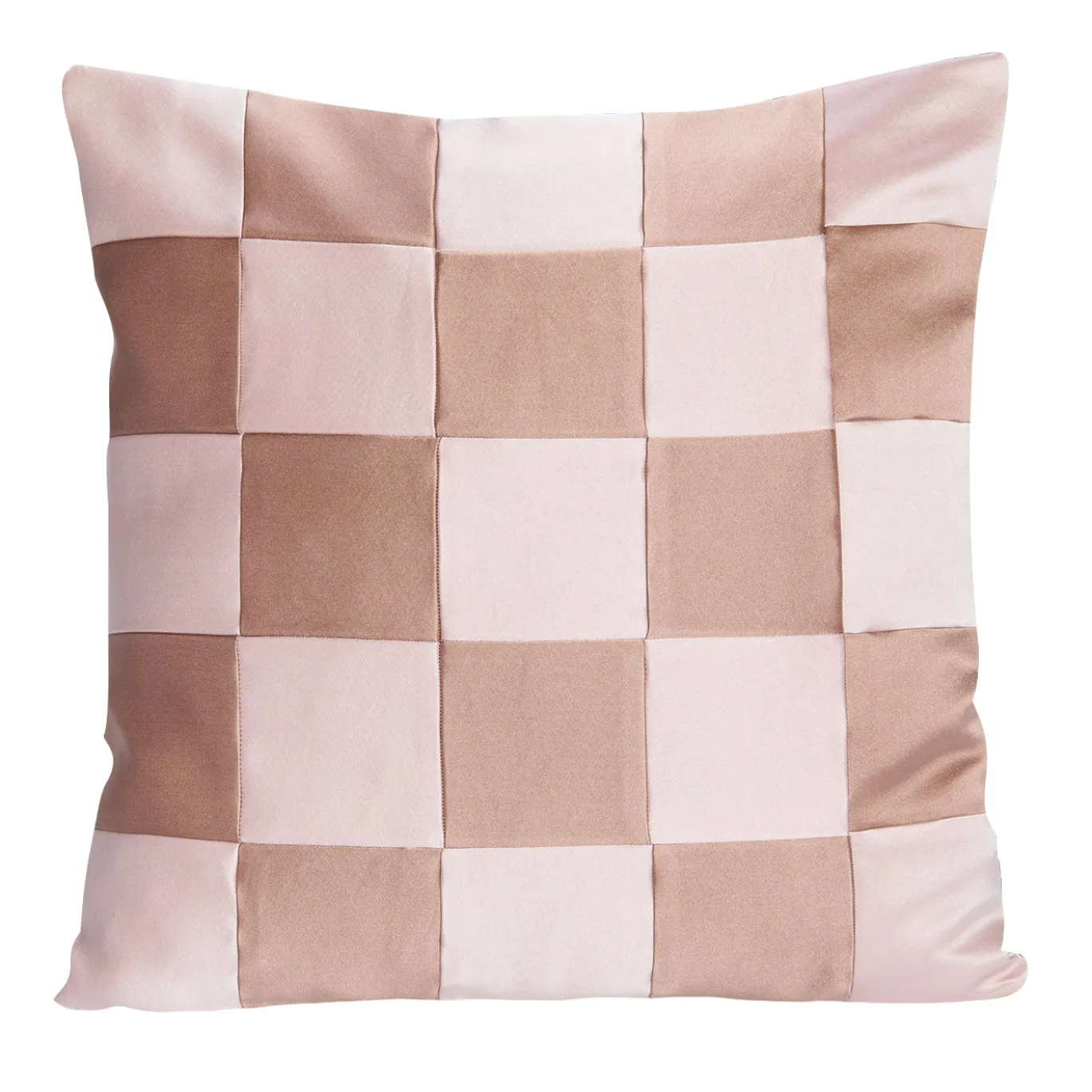 Cuscino quadrato in seta rosa Composition 1