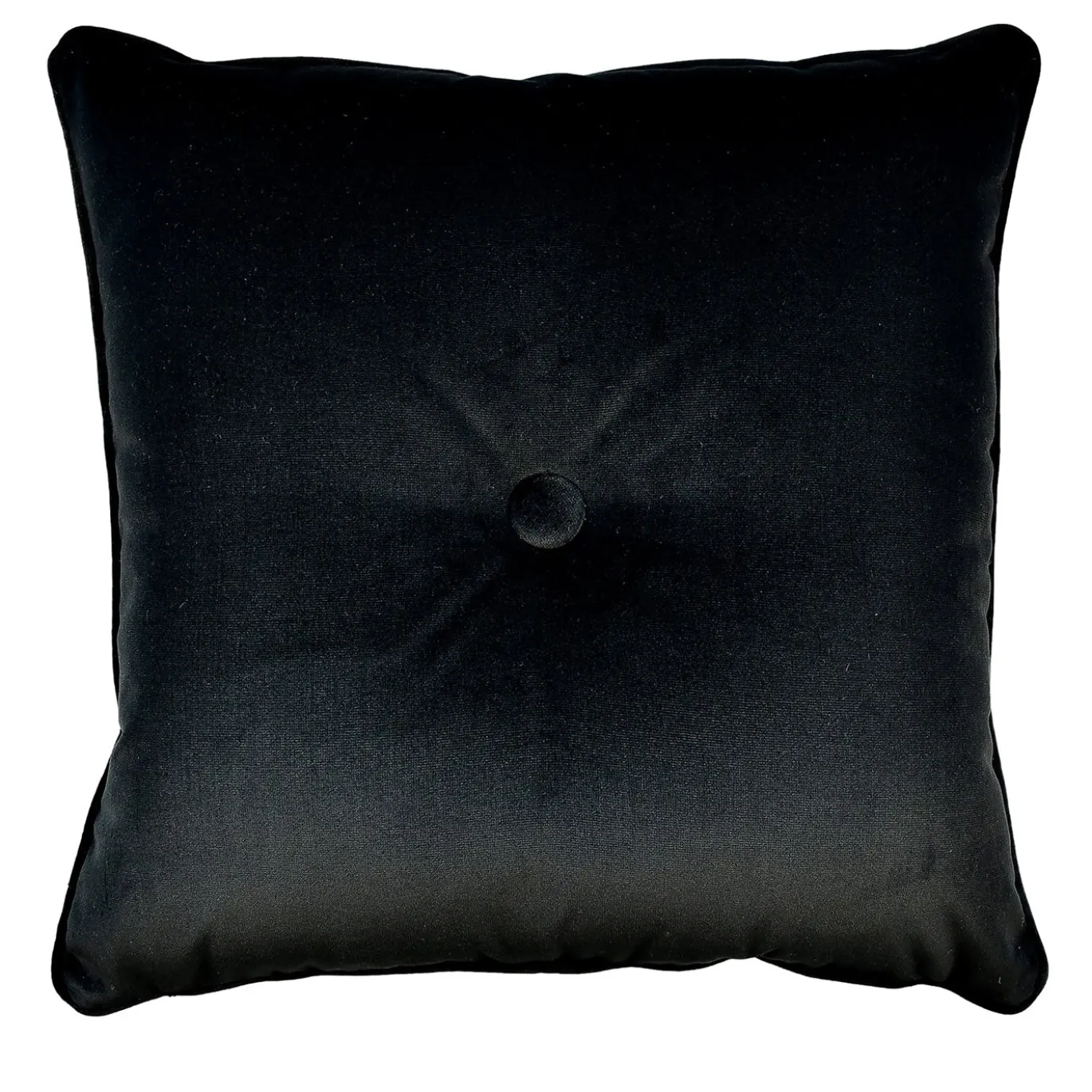 Cuscino quadrato in velluto nero Carrè