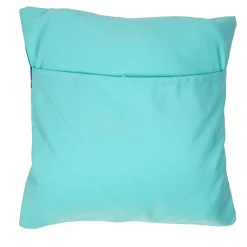 Cuscino quadrato per interni ed esterni Colores Striscia azzurro in acrilico #1