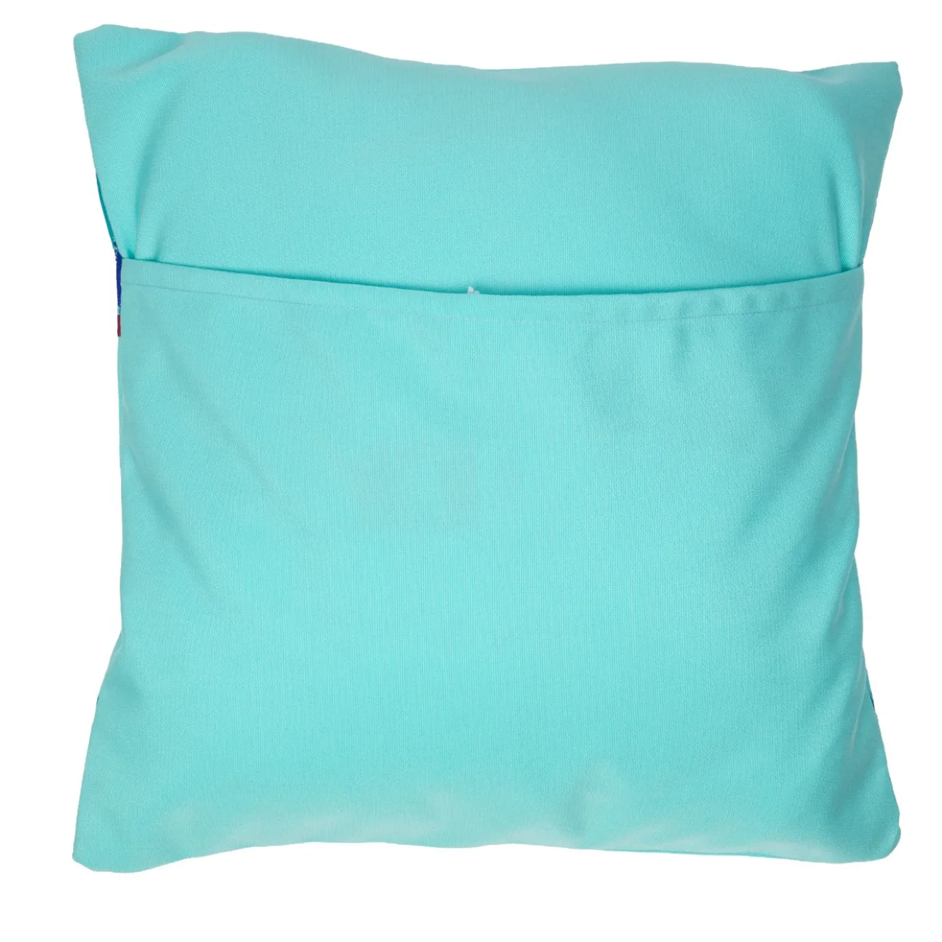 Cuscino quadrato per interni ed esterni Colores Striscia azzurro in acrilico #1