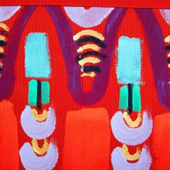 Cuscino quadrato per interni ed esterni Colores Cornice rosso in acrilico #3