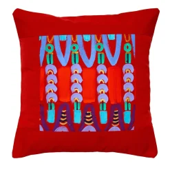 Cuscino quadrato per interni ed esterni Colores Cornice rosso in acrilico #3