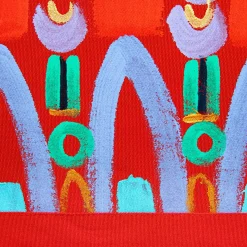 Cuscino quadrato per interni ed esterni Colores Cornice rosso in acrilico #3