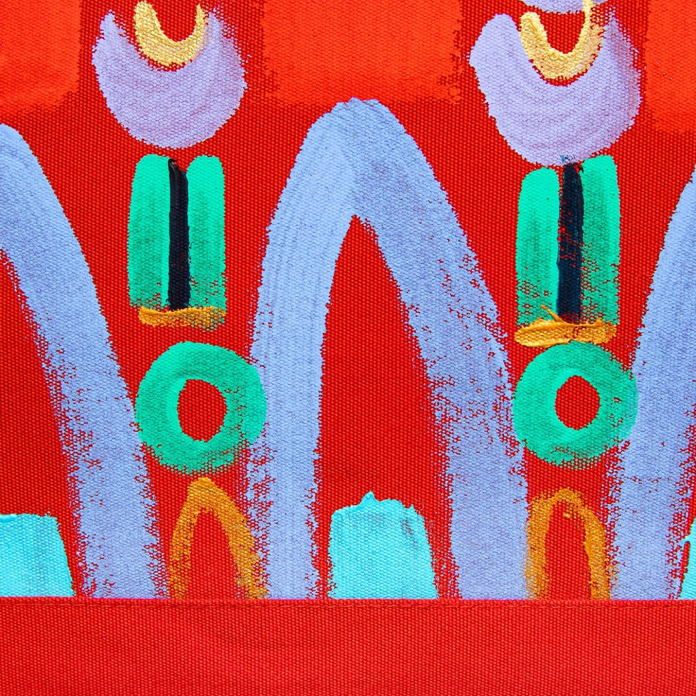 Cuscino quadrato per interni ed esterni Colores Cornice rosso in acrilico #3