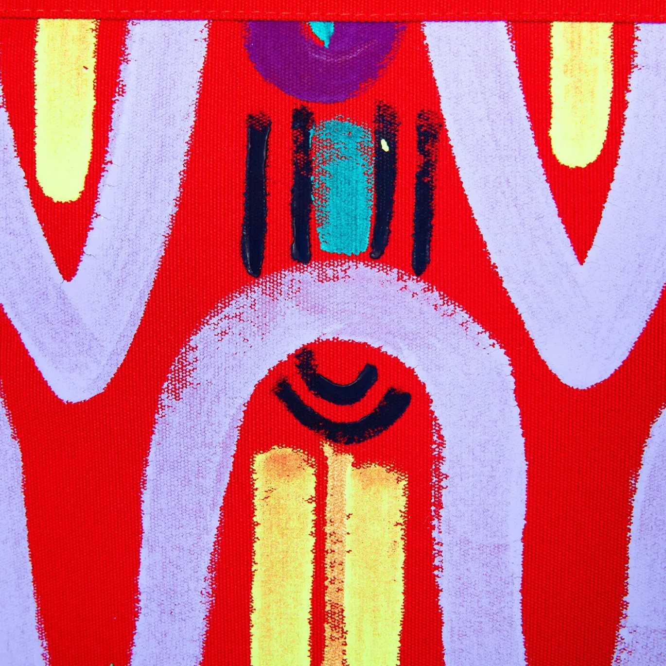 Cuscino quadrato per interni ed esterni Colores Cornice rosso in acrilico #2