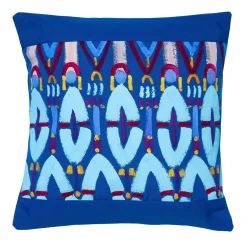 Cuscino quadrato per interni ed esterni Colores Striscia blu in acrilico