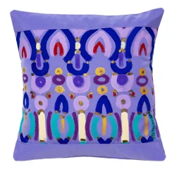 Cuscino quadrato per interni ed esterni Colores Striscia viola in acrilico
