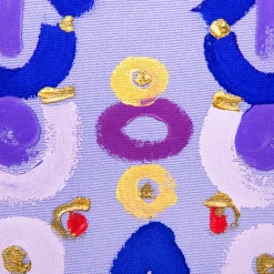 Cuscino quadrato per interni ed esterni Colores Striscia viola in acrilico