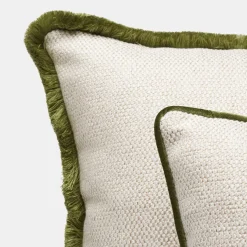 Cuscino Quadrato Sereno con bordo Verde