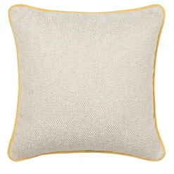 Cuscino quadrato Sereno con bordo giallo