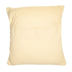 Cuscino quadrato Superior in cotone beige con ricamo corallo