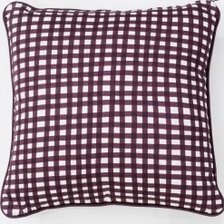 Cuscino Quadretti Maroon