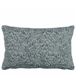 Cuscino rettangolare a inserti Elle in Tessuto Jacquard e Velluto di Lino