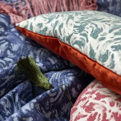 Cuscino Rettangolare con Motivo Azzurro di Daniela Pinotti & STUDIOTAMAT