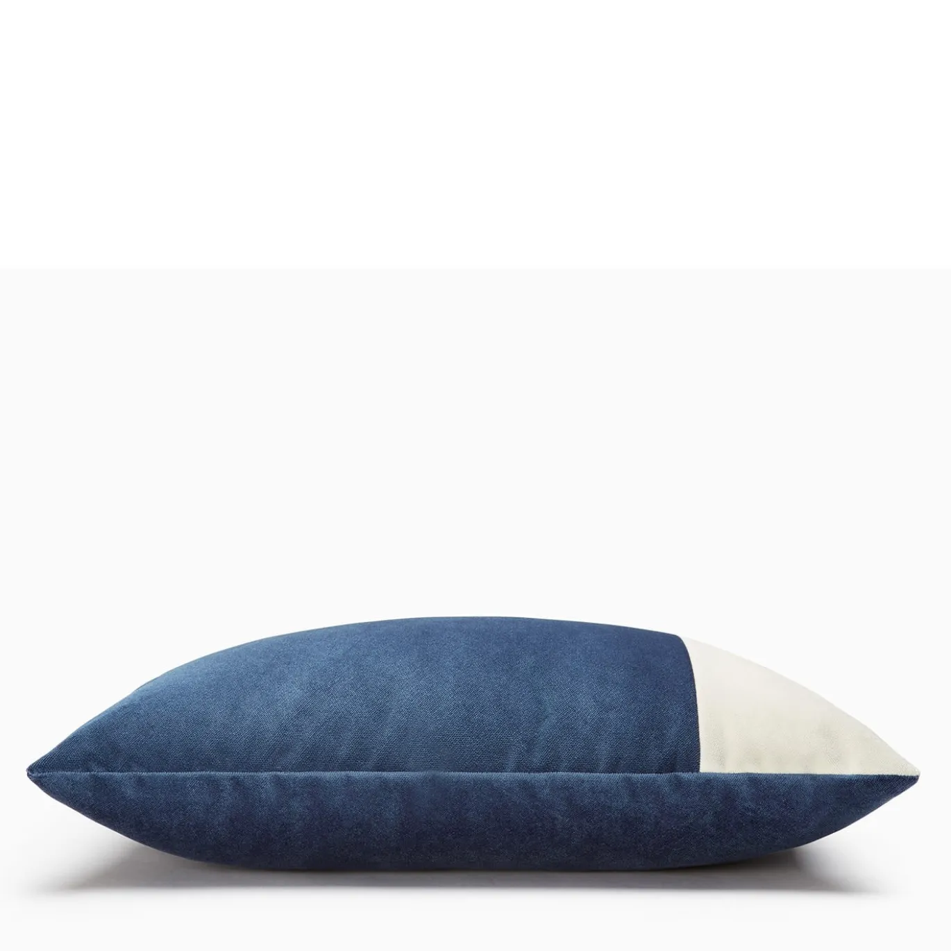 Cuscino rettangolare doppio blu e bianco