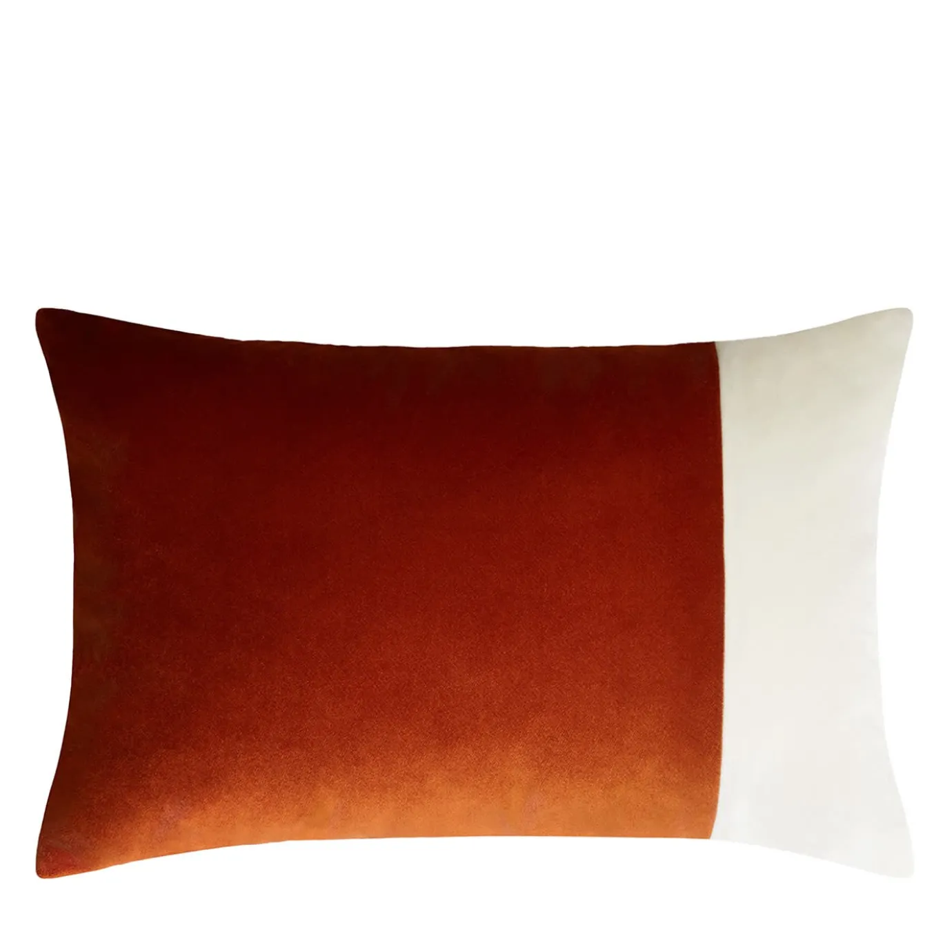 Cuscino rettangolare doppio Brick rosso e bianco
