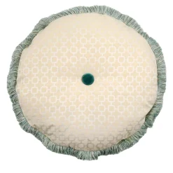 Cuscino Rotondo Bianco in Edizione Limitata POPHUG di Pistacchio&Caffé