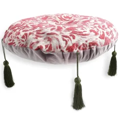 Cuscino Rotondo con Motivo Rosa di Daniela Pinotti & STUDIOTAMAT
