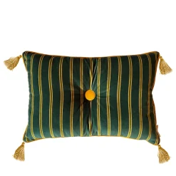 Cuscino Sweet Pillow rettangolare a righe verde foresta