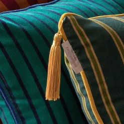 Cuscino Sweet Pillow rettangolare a righe verde foresta