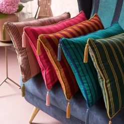 Cuscino Sweet Pillow rettangolare a righe verde foresta