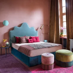 Cuscino Sweet Pillow rettangolare a righe rosso fragola e ciliegia