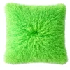 Cuscino Velum in lana di agnello mongolo verde wasabi