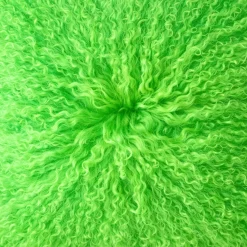Cuscino Velum in lana di agnello mongolo verde wasabi