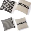 Cuscino Zig Zag ecrù e nero