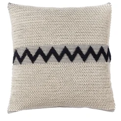 Cuscino Zig Zag ecrù e nero