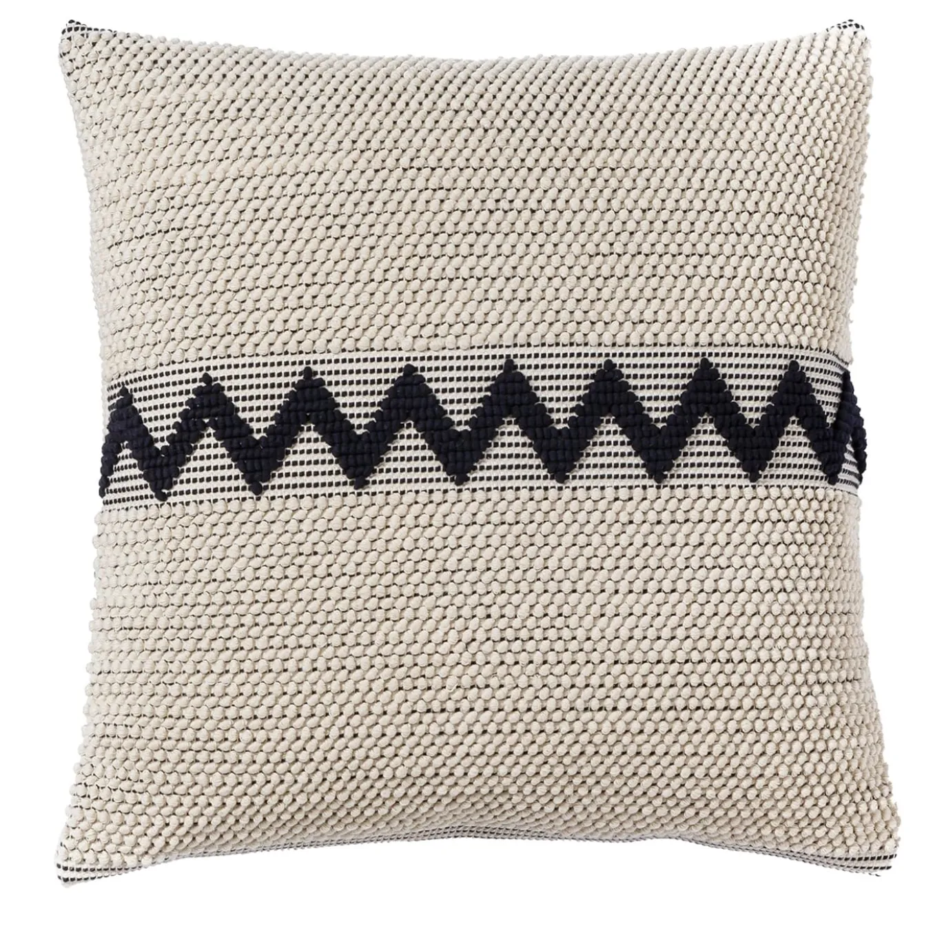 Cuscino Zig Zag ecrù e nero