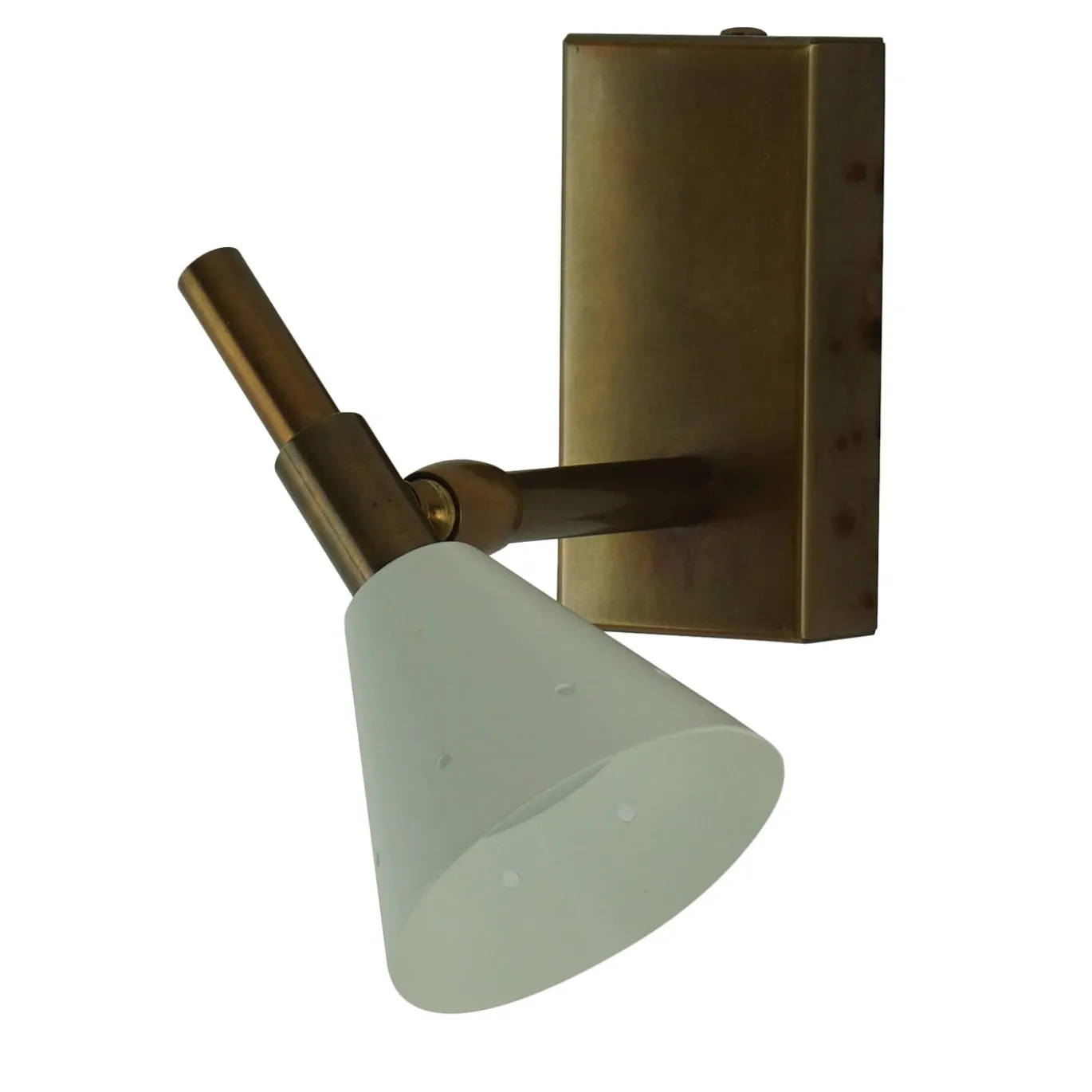 Dalia Lampada da Parete Ottone Finitura Bronzo con Paralume Bianco