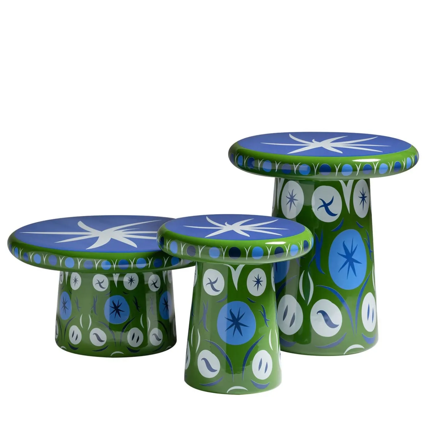 Danza T-Table Tavolino alto in ceramica verde di Jaime Hayon