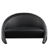 DIVANETTO RUSTY IN PELLE NERA