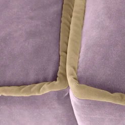 Divano a 3 posti in velluto rosa pastello e beige Rafaella Bio
