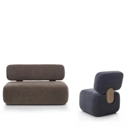 Divano Atlas arrotondato marrone